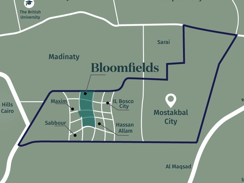 كمبوند بلوم فيلدز المستقبل سيتي Bloomfields كافة التفاصيل